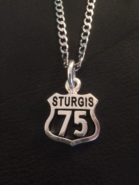 Sturgis 75th Anniversary Pendant & Chain - Click Image to Close