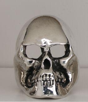 Medium Skull Ring-Closed mouth-SS - Click Image to Close