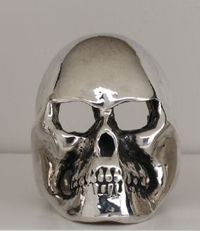 Medium Skull Ring-Closed mouth-SS - Click Image to Close