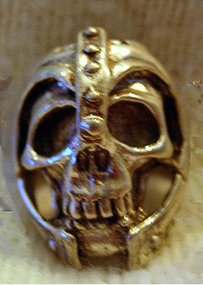 Large Skull in Helmet Ring-SS - Click Image to Close