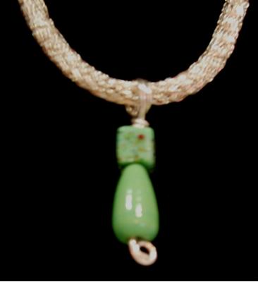 Green Tint Glass Pendant-Oblong - Click Image to Close