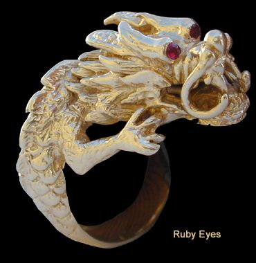 Dragon Ring-Medium-Gold - Click Image to Close