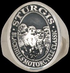 Large Sturgis Mt Rushmore Ring-SS - Click Image to Close
