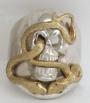 Snake-Skull Ring-2pc.-Gold